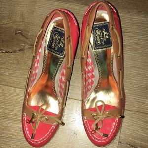 Brand new Sperry Top-Sider orange wedge
